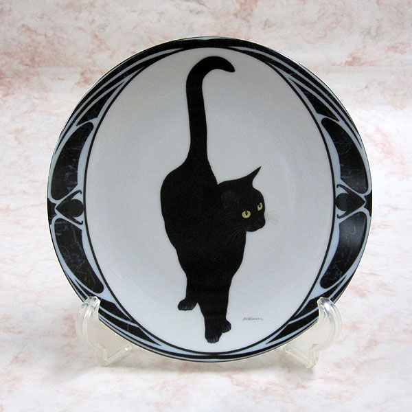 画像: ハンス・ルティマンの黒猫の絵皿、６枚シリーズを掲載しました